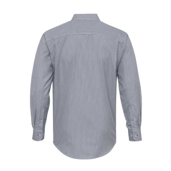 Executive Gray Stripes Long Sleeve Shirt For Men